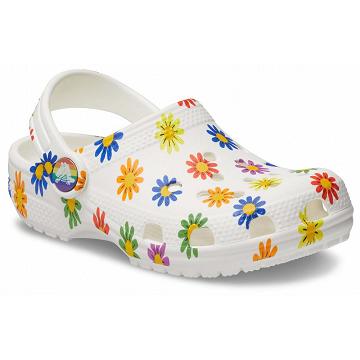 Crocs Klassiska Seasonal Print Clogs Pojke Vita | Sverige 1370KORI